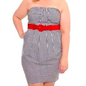 Torrid Strapless Gingham Dress
